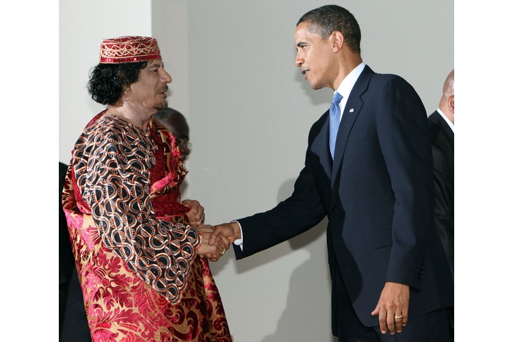Gheddafi Obama